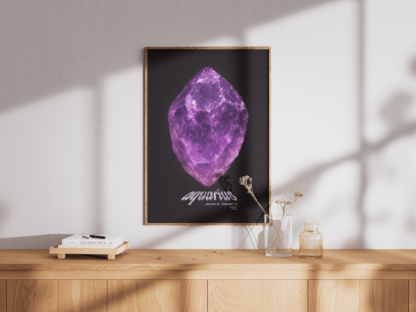 Astrology Gemstone Wall Art | Birthstone Poster