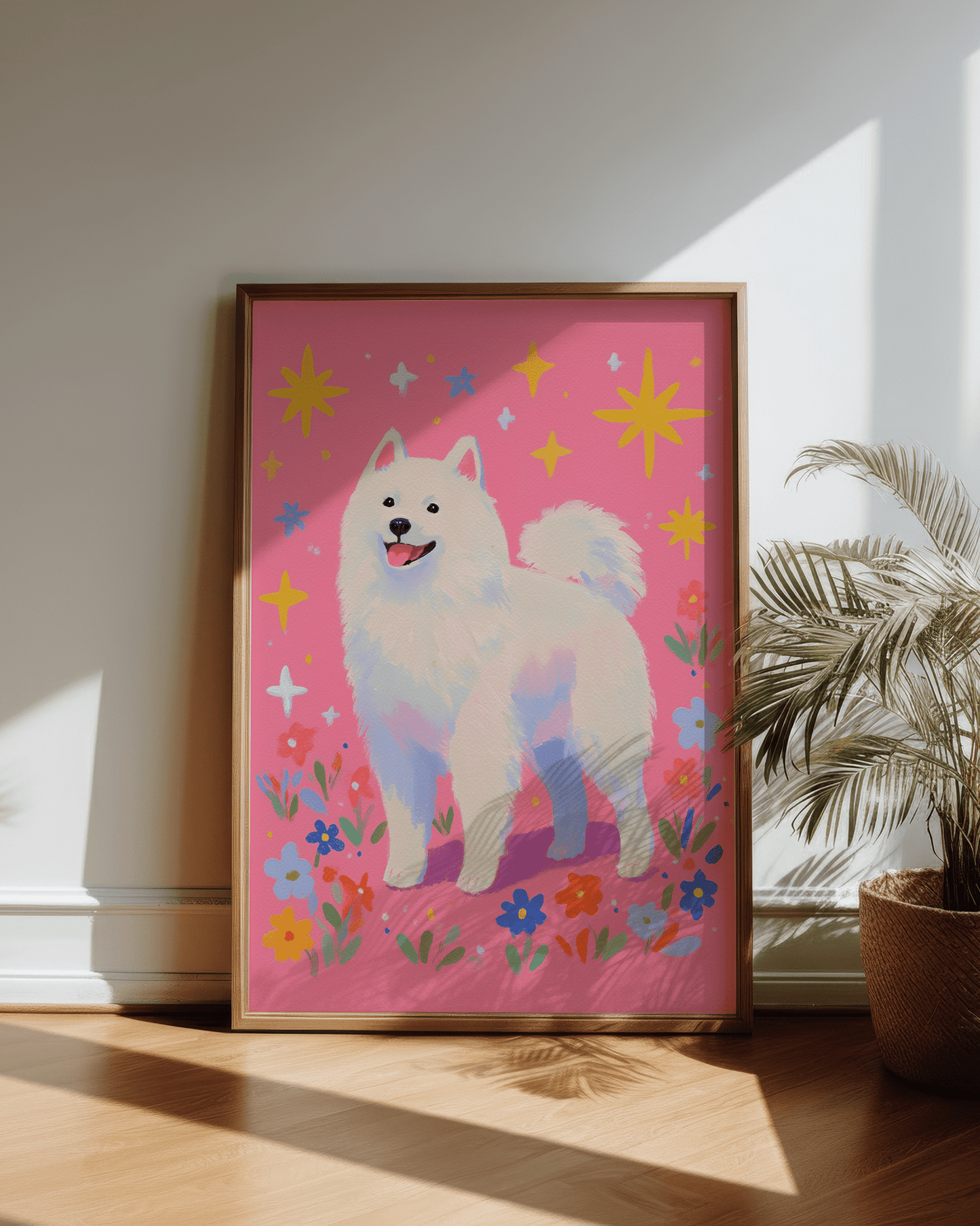 Samoyed Wall Art | Cute Dog Breed Poster