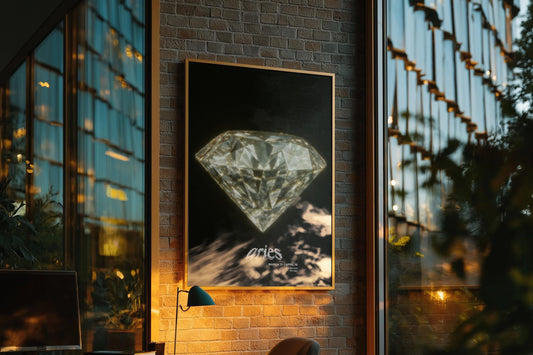 Astrology Gemstone Wall Art | Aries Birthstone Poster