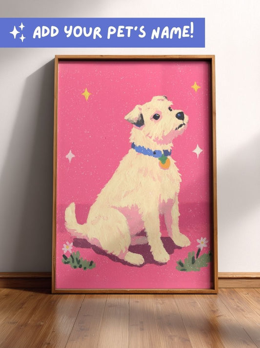 Border Terrier Wall Art | Personalised Dog Breed Poster