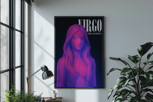 Astrology Retro Wall Art | Virgo Star Sign Symbol Poster